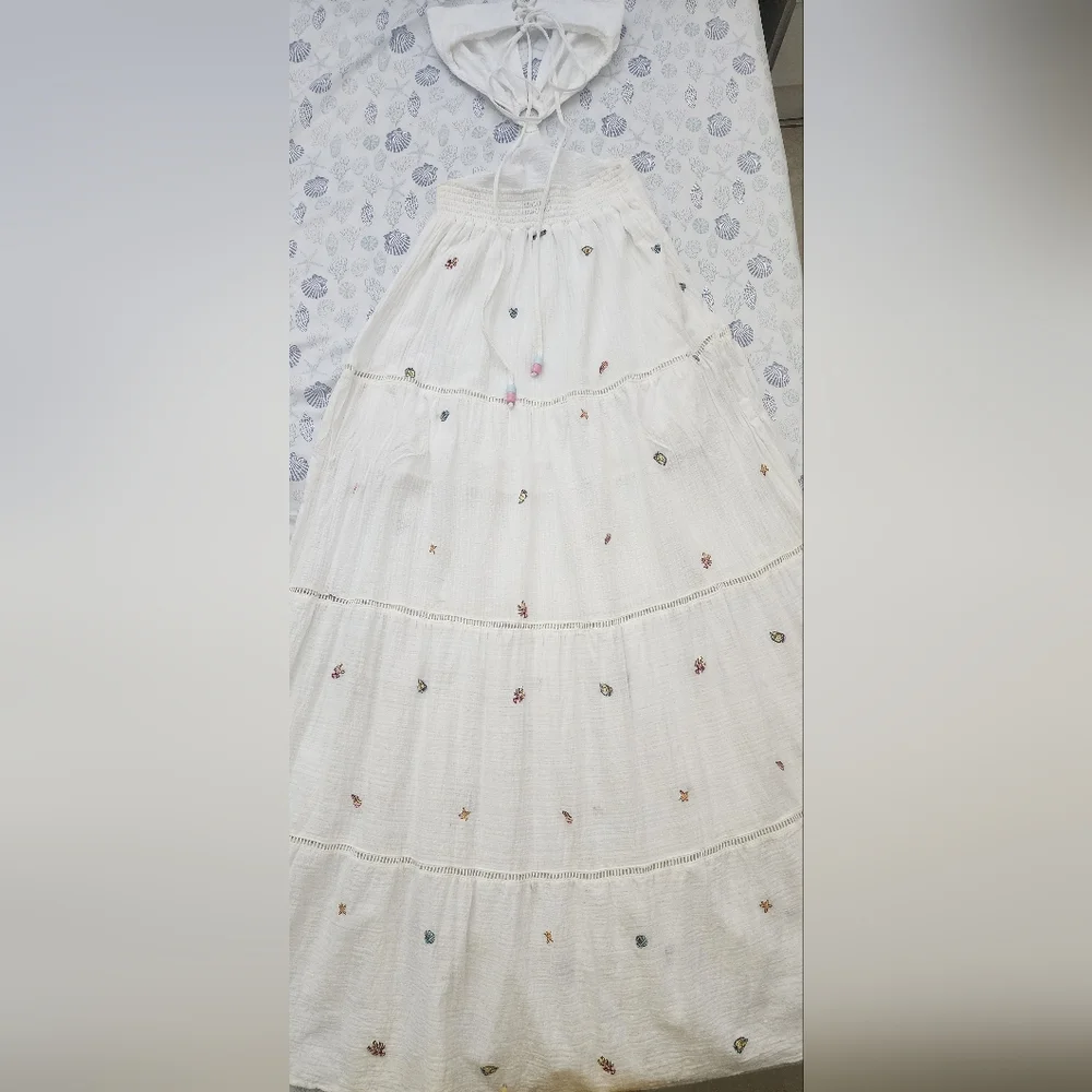 Maaji White Embellished Tiered Maxi Dress - Picture 5 of 11